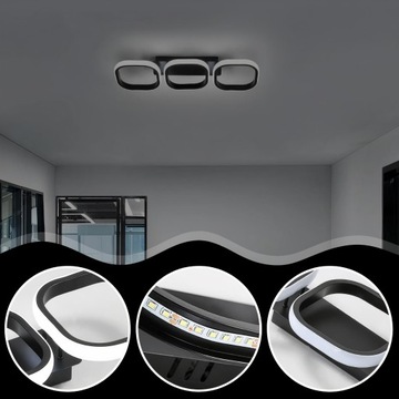 СВЕТОДИОДНЫЙ ПОТОЛОЧНЫЙ СВЕТИЛЬНИК 33ВТ ПЛОСКОСТЬ 3 ЦВЕТА ДЛЯ ГОСТИНОЙ СПАЛЬНЯ ЛЮСТРА