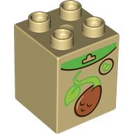 LS NOWE LEGO DUPLO TEMATYCZNY 2x2x2 NASIONKO PUDEŁKO Z NASIONAMI