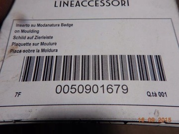 KMPL ZNAKY LOGO NA LIŠTA FIAT 500 2007-