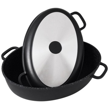 FUNTZIO гранитная жаровня, жаровня для гуся для запекания мяса, 38 см, 8 л