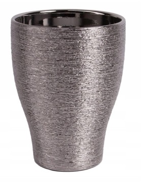 Doniczka osłonka ceramiczna storczyk 13 cm srebrna