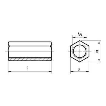PB Крепежная шестигранная распорная втулка
