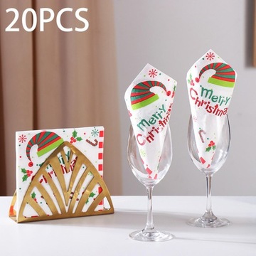 Столовая бумага Одноразовая посуда Декоративная посуда Коктейльная рождественская шляпа