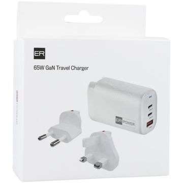 Настенное зарядное устройство ER 65W USB-C USB-A QC PD