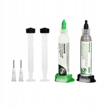 НАБОР ФЛЮСОВ ЖИДКАЯ ОЛОВЯННАЯ ПАСТА 138°C 2X ПОРШНЕВАЯ ИГЛА ФЛЮС 338 ПРИПОЙ