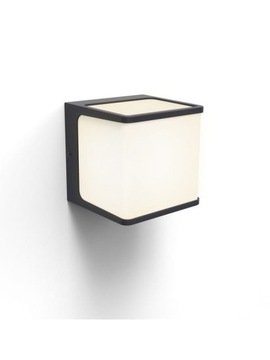 Lampa kinkiet zewnętrzny kostka antracyt Lutec