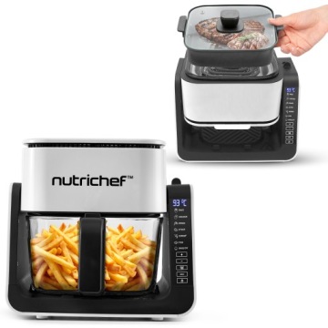 Beztuková Fritéza Air Fryer, Přídavná Funkce Grilu, 7 Programů