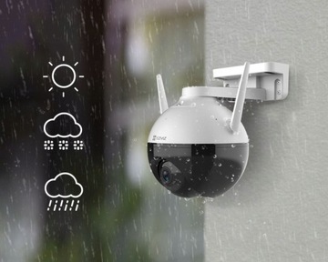 Мониторинг Wi-Fi IP-камеры Наружная вращающаяся EZVIZ C8T + карта 64 ГБ