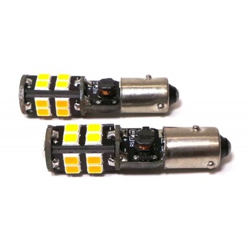 Светодиодная лампа HY21W BAW9S 12V CANBUS оранжевая