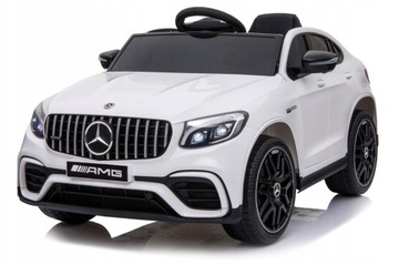 Autko dla dziecka Mercedes GLC Coupe 63S AMG 4x4 Biały Akumulator Pilot