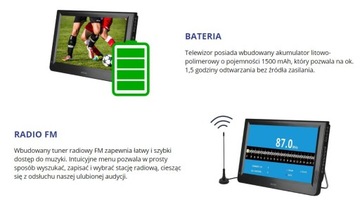 АВТОМОБИЛЬНЫЙ ТВ 12В 24В TIR 12' DVB-T USB SD