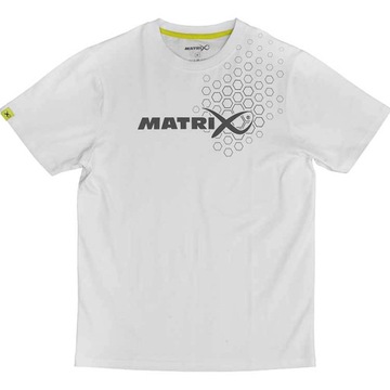 Koszulka Wędkarska Męska Biała Matrix Hex Print T-Shirt White r. XL