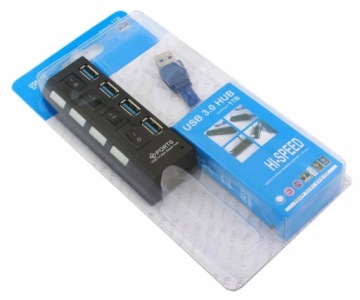 РАЗДЕЛИТЕЛЬ ПОРТ РАЗДЕЛИТЕЛЬ АКТИВНЫЙ USB-ХАБ РАЗДЕЛИТЕЛЬ 4X USB 3.0