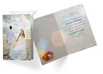 Karnet z DOPASOWANĄ GRAFIKĄ Prezent na Ślub Wesele