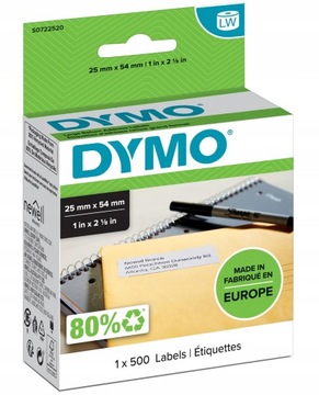 DYMO LW Etykiety adresowe 25x54mm 500szt białe
