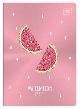 Zeszyt Interdruk A5-32 PODWÓJNA KOLOROWA LINIA - Shine - WATERMELON - ARBUZ