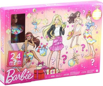 BARBIE LALKA KALENDARZ ADWENTOWY STYL I SZYK 24EL