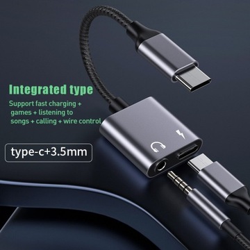 Adapter USB C typ C do gniazda 3.5mm Adapter 2 w