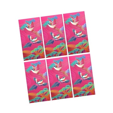 6 красных конвертов с китайским Новым годом