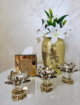 ПОДСВЕЧА-СВЕЧА GLAMOUR CRYSTAL LOTOS LH29302A