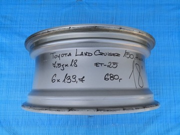 DISK HLINÍK TOYOTA OE LAND CRUISER 150 / HILUX 7.5" X 18" 6X139.7 ET 25