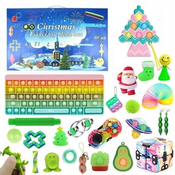 KALENDARZ ADWENTOWY FIDGET TOY ANTYSTRESOWE POP IT