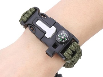 БРАСЛЕТ ВЫЖИВАНИЯ SURVIVAL FIRST ROPE СВИСТОК КОМПАС