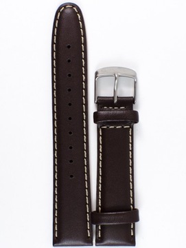 Brązowy oryginalny skórzany pasek do zegarka TIMEX T28201 - 20 mm