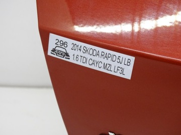 ОТКРЫТКА + ЗАДНЕЕ ОКНО БАГАЖНИКА SKODA RAPID I 5J LIFTBACK LF3L