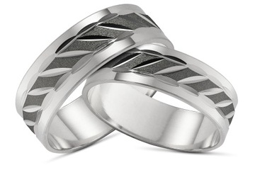 Obrączka srebrna próba 925+GRAWER 6mm OB24 ŚLUB