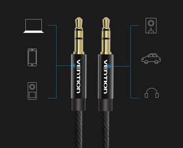VENTION OFC Jack-Jack 3,5мм AUX ПВХ + Оплетка 0,5м