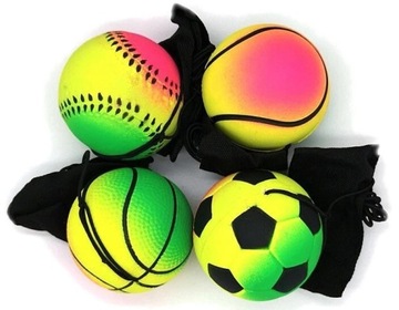 PIŁECZKA KAUCZUK PIŁKA na GUMCE GNIOTKA ZABAWKA