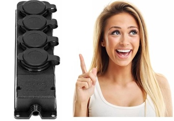 ORNO ROZDZIELACZ LISTWA GNIAZDO POCZWÓRNE GUMOWE