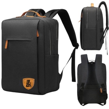 PLECAK TORBA NA LAPTOPA DAMSKA PODRÓŻNY BAGAŻ PODRĘCZNY SZKOLNY USB CZARNY