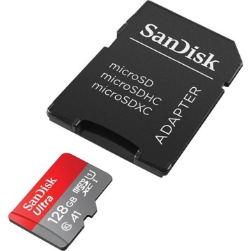 Карта microSDXC SanDisk ULTRA 128 ГБ, 140 МБ/с, карта телефона с камерой