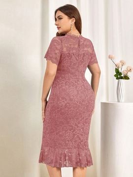 ЭЛЕГАНТНОЕ ЖЕНСКОЕ КРУЖЕВНОЕ ВЕЧЕРНЕЕ ПЛАТЬЕ МИДИ, КОМФОРТНАЯ ВЕСНА