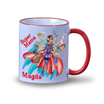 Кружка - Супер Мама + любое имя ДЕНЬ МАТЕРИ