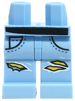 LEGO nogi / nóżki figurki - jeansy z przetarciami