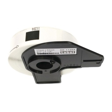 Etykiety BROTHER DK-11204 - 17 mm x 54 mm - 400 sztuk, białe - kompatybilne