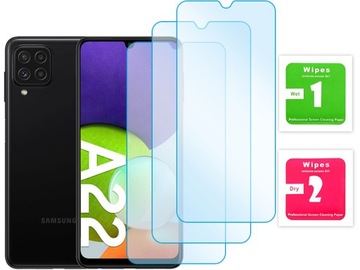 3x SZKŁO HARTOWANE OCHRONNE OCHRONA EKRANU do SAMSUNG GALAXY A22 4G M22
