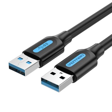 VENTION SZYBKI KABEL PRZEWÓD USB-A 3.0 DO USB A 5 GBPS 2A DO KOMPUTERA 0,5M