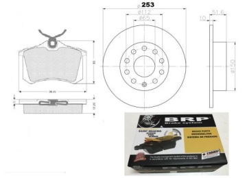 Тормозные диски Задние колодки A3 Seat Altea Toledo Leon VW Golf 5 6 Octavia 2