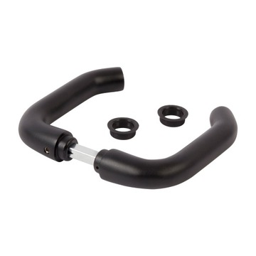 Klamka aluminiowa do drzwi i furtki Locinox, typu Hybrid-trzpień 8mm,czarna