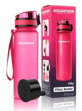BIDON FILTR BUTELKA AQUAPHOR CITY RÓŻOWA + WKŁAD