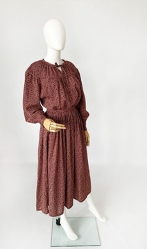 Cacharel wełniana sukienka vintage z lat 70-tych hippie boho