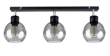 LAMPA PLAFON ŻYRANDOL regulowan BELKA KULA Szklana