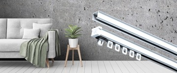 KS алюминиевый потолочный карниз, 310 см