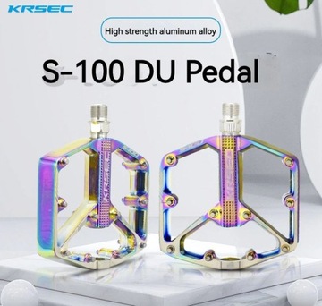 PEDAŁY ROWEROWE ALUMINIOWE ULTRALEKKIE - 3 ŁOŻYSKA - PINY - KRSEC