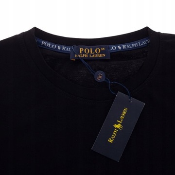 Koszulka męska t-shirt POLO RALPH LAUREN BAWEŁNA czarna XL