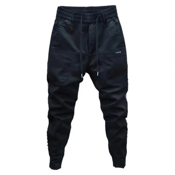 Solid Color Men Trousers Cozy Men's Drawstring Swe